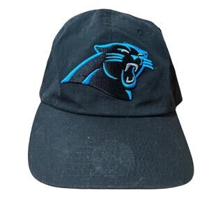 Carolina Panthers Black Adjustable Strap Hat Dad Cap NFL